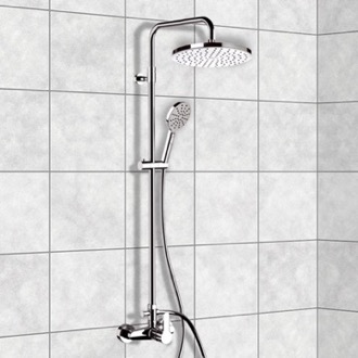 exposed pipe shower and tub faucet shower stall chrome exposed pipe shower system with 10 showers thebathoutlet exposed pipe shower and tub faucet shower stall chrome exposed pipe shower system with 10 showers thebathoutlet