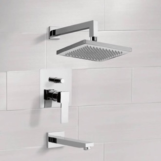 Tub and Shower Faucet Sets with 8 Inch Rain Shower Head Remer TSF2299