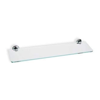 Clear Glass Bathroom Shelf with Brass Holder StilHaus SM04