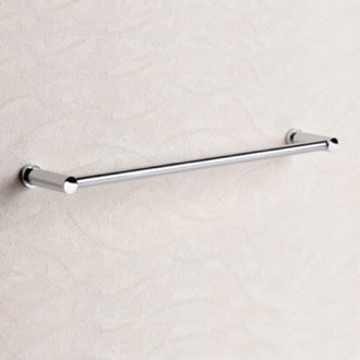 24 Inch Round Brass Towel Bar in Satin Nickel Windisch 85449-SNI