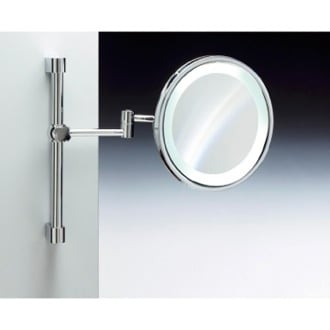 Lighted Magnifying Mirror, Wall Mounted, LED, 3x or 5x Magnification Windisch 99259