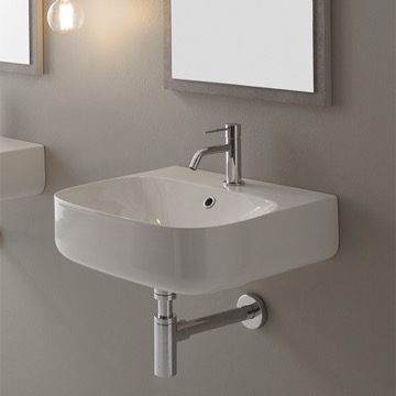 Scarabeo 5507 By Nameek S Moon Round White Ceramic Wall Mounted Sink Round White Ceramic Wall Mounted Sink