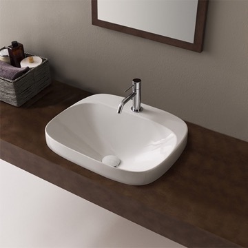 Caracalla Ca4120a By Nameek S Ceramica Rectangular White Ceramic Round White Ceramic Drop In Sink