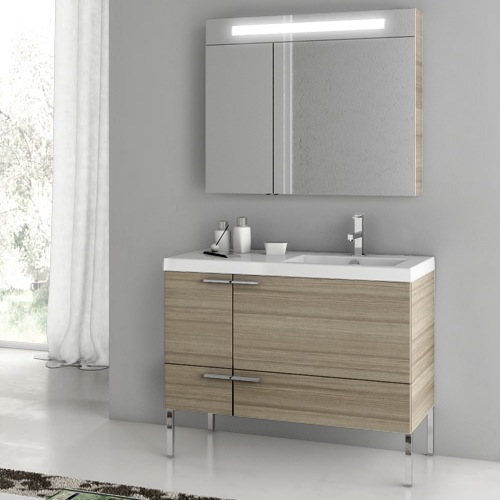 Free Standing Bathroom Vanity, Modern, 40 Inch, Larch Canapa ACF ANS23-Larch Canapa