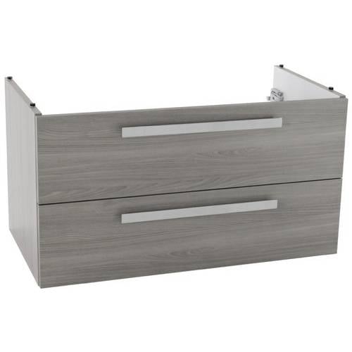 33 Inch Wall Mount Grey Walnut Bathroom Vanity Cabinet ACF L818WG