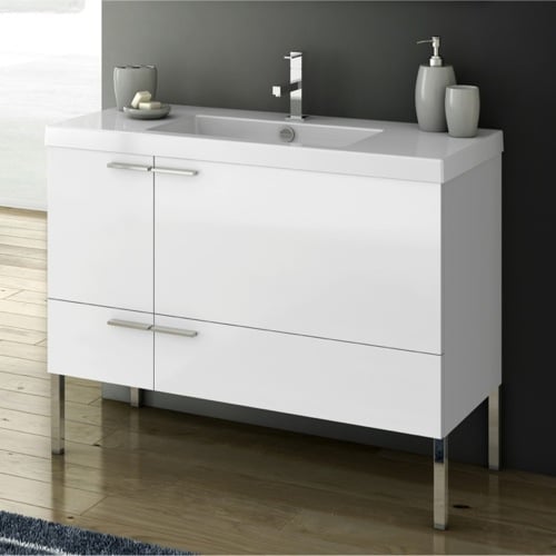 Floor Standing Bathroom Vanity, Modern, 39 Inch ACF ANS33