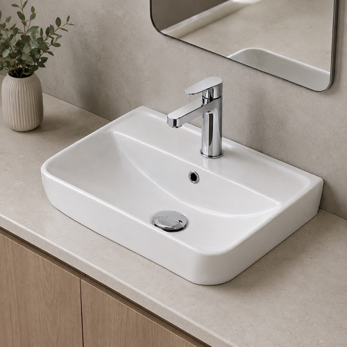 Drop In Sink - 20 Inch, Modern, Ceramic CeraStyle 035000-U/D