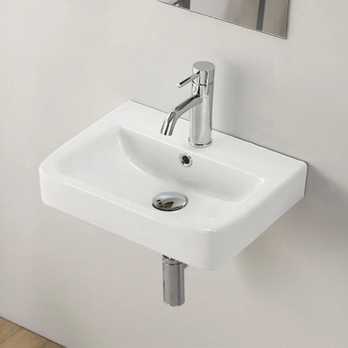 Small Bathroom Sink, Wall Mounted CeraStyle 035200-U