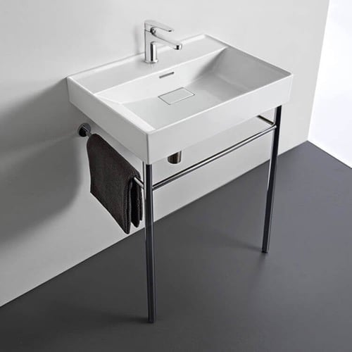 Small Modern Console Sink, 24 Inch CeraStyle 037100-U-CON