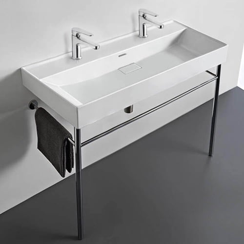 Double Trough Console Sink, 40 Inch CeraStyle 037600-U-CON
