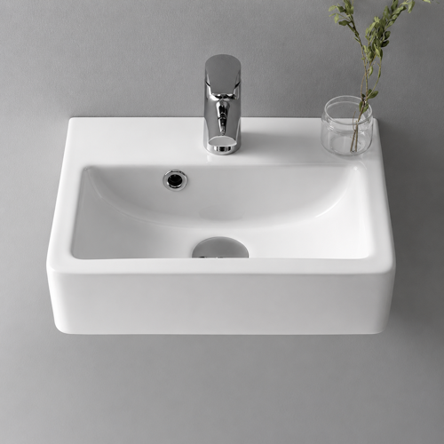 Small Ceramic Wall Mounted or Vessel Sink CeraStyle 001400-U