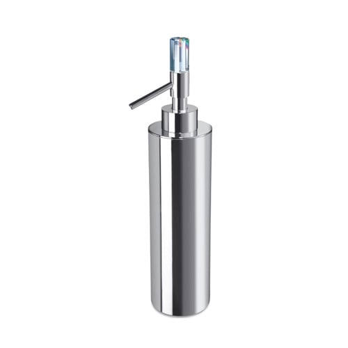 Soap Dispenser, Contemporary, Chrome with Swarovski Crystal Windisch 90615-CR