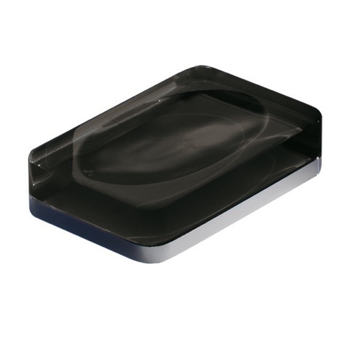 Black Rectangle Countertop Soap Dish Gedy 7311-85