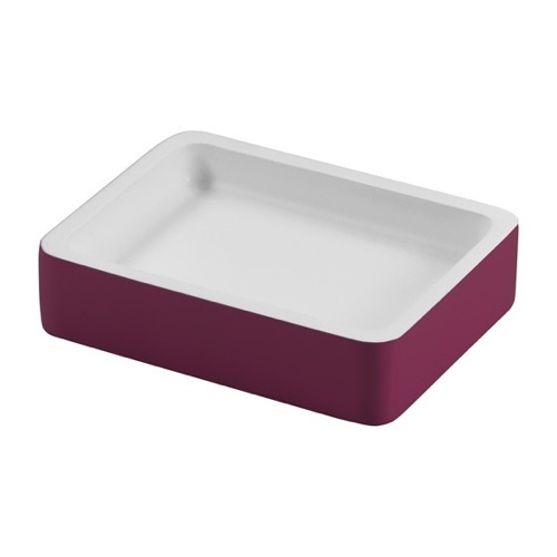 Rectangle Ruby Red Soap Holder Gedy 7911-53