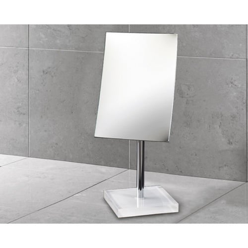 Square Countertop 2.5x Makeup Mirror in White Gedy RA2018-02
