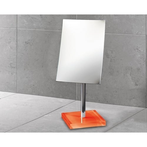 Square Countertop 2.5x Makeup Mirror in Orange Gedy RA2018-67