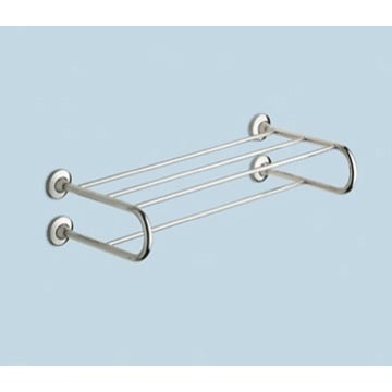 Polished Chrome Towel Shelf With Towel Bar Gedy 2435-13