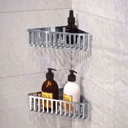 Chrome Shower Baskets TheBathOutlet