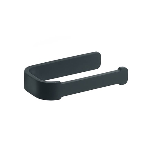 Horizontal Matte Black Toilet Paper Holder Gedy 3224-14