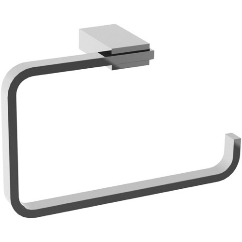 Square Polished Chrome Towel Ring Gedy 3870-13