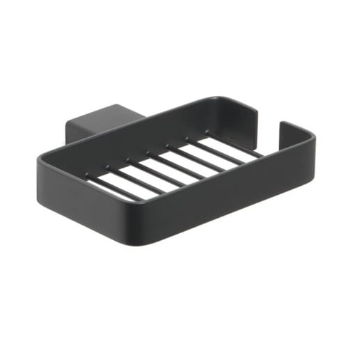 Wall Mounted Square Matte Black Wire Soap Holder Wall Mounted Square Matte Black Wire Soap Holder Gedy 5412-M4
