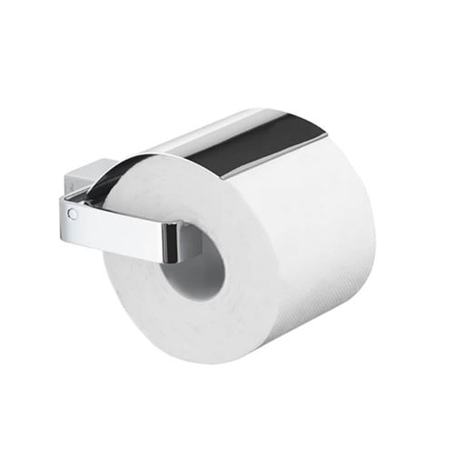 Square Polished Chrome Toilet Roll Holder With Cover Gedy 5425-13