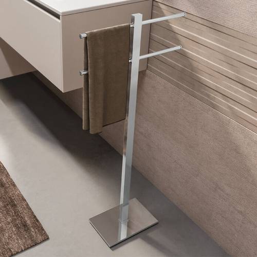 Towel Stand, Chrome With 2 Sliding Rails Gedy 7131-13