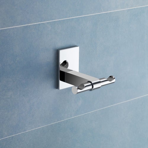 Double Bathroom Hook, Polished Chrome Gedy 7826-13