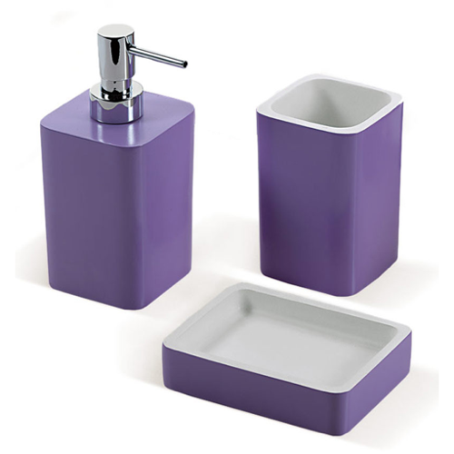 Lilac Accessory Set Made of Thermoplastic Resins Gedy ARI200-79