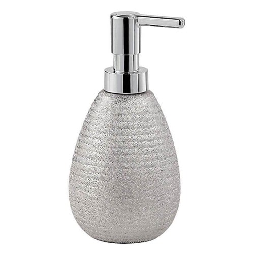 Soap Dispenser, Silver, Made From Pottery Gedy AD80-73
