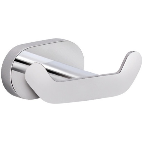Double Bathroom Hook, Round, Chrome, Wall Mounted Gedy BE26-13