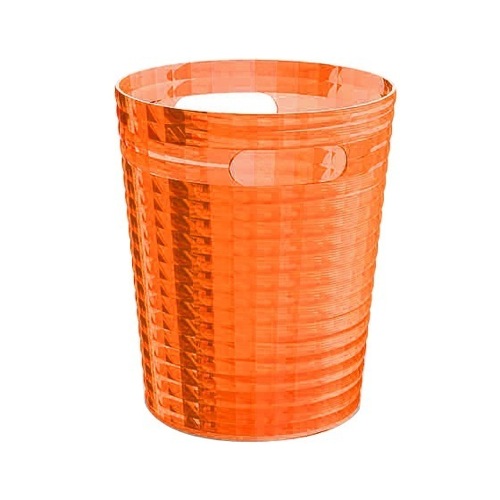 Free Standing Waste Basket Without Cover in Orange Finish Gedy GL09-67