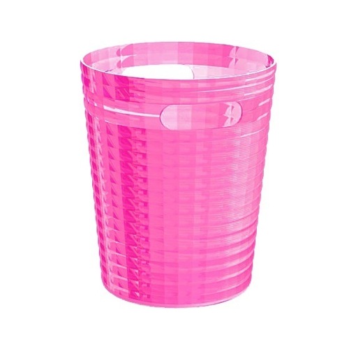 Free Standing Waste Basket Without Cover in Pink Finish Gedy GL09-76