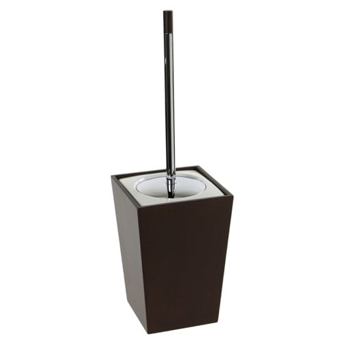 Toilet Brush Holder, Square Tanganika Wood Gedy 1533-31