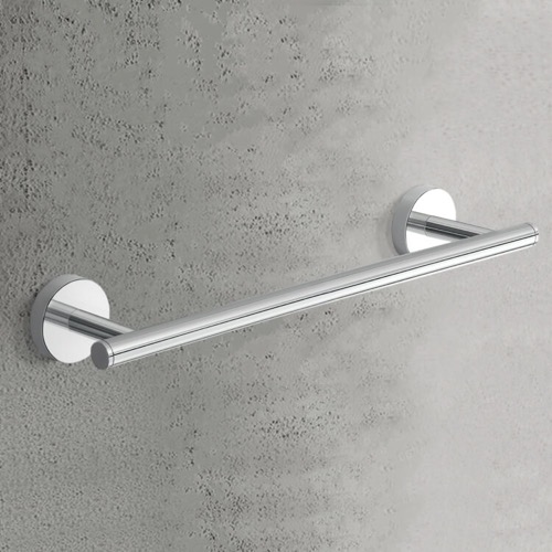 Towel Bar, 14 Inch, Polished Chrome, Rounded Gedy 2321-35-13