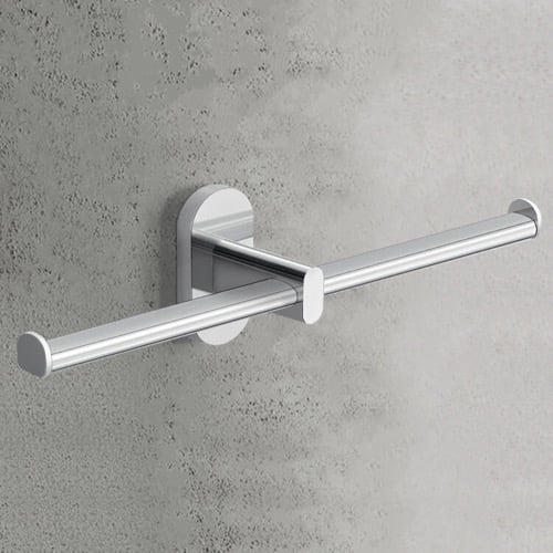 Wall Mounted Chrome Double Toilet Paper Holder Gedy 5329-13