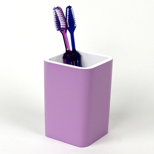 Square Lilac Toothbrush Holder Gedy 7998-79