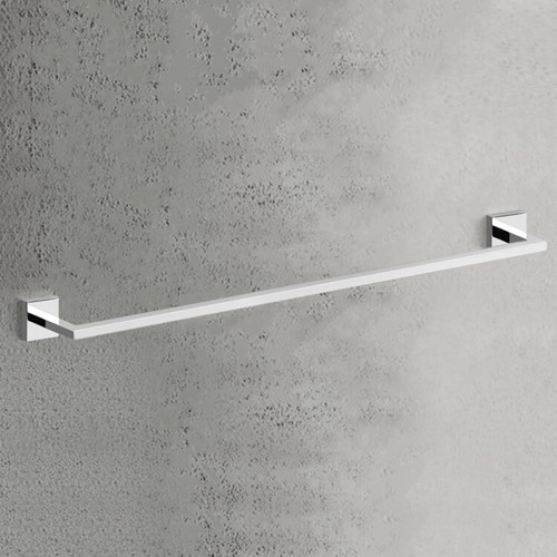 Towel Bar, Contemporary, Wall Mounted, 25 Inch, Rectangular Gedy A021-60-13