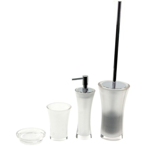Contemporary 4 Piece Bathroom Accessory Set In Multiple Finishes Gedy AU100