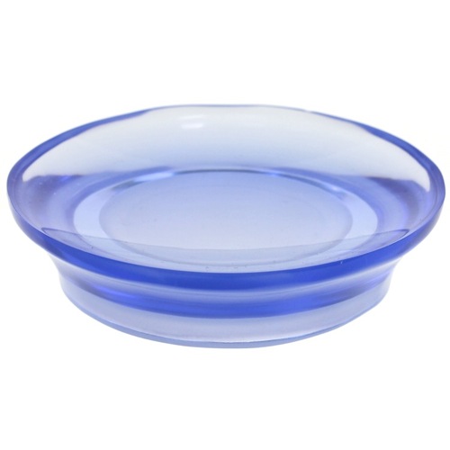 Round Soap Dish Made From Thermoplastic Resins in Blue Finish Gedy AU11-05