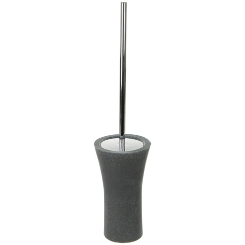 Toilet Brush Holder, Free Standing, Black, Made From Stone Gedy AU33-14