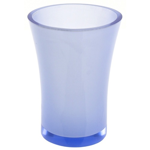 Round Toothbrush Holder Made From Thermoplastic Resins in Blue Finish Gedy AU98-05