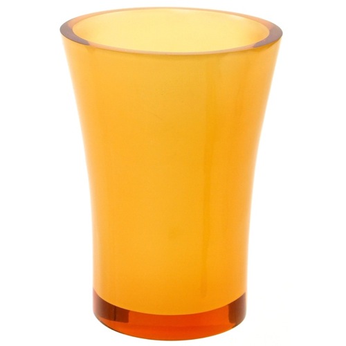 Round Toothbrush Holder Made From Thermoplastic Resins in Orange Finish Gedy AU98-67