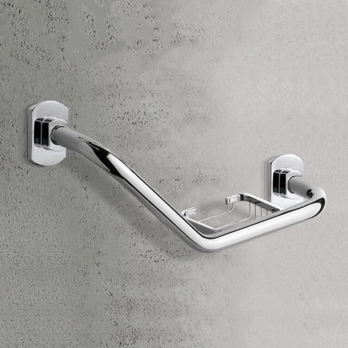 Grab Bar, Polished Chrome, With Soap Holder Gedy ED20-13