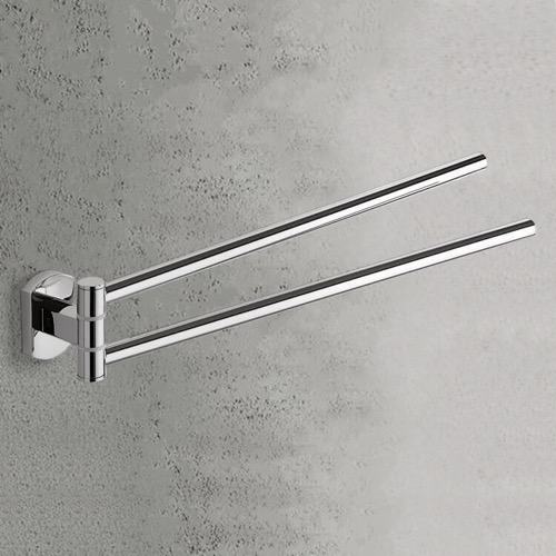 Double Swivel Towel Bar, 14 Inch, Polished Chrome Gedy ED23-13