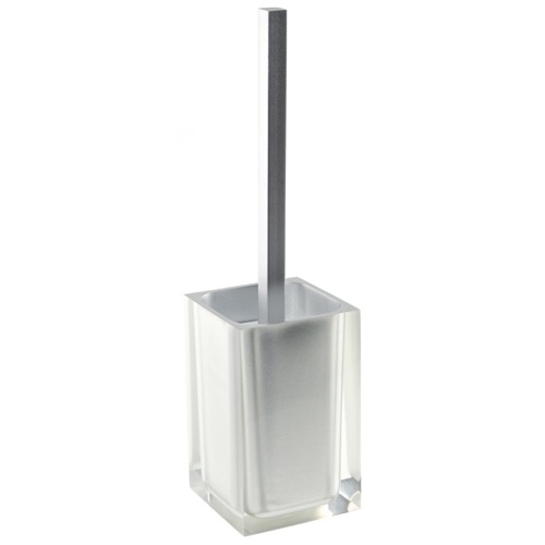 Toilet Brush Holder, Unique, Silver, Thermoplastic Resins Gedy RA33-73