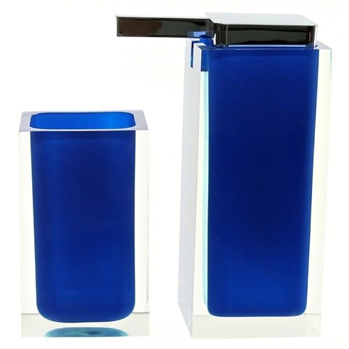 Blue Two Pc. Accessory Set Made With Thermoplastic Resins Gedy RA680-05