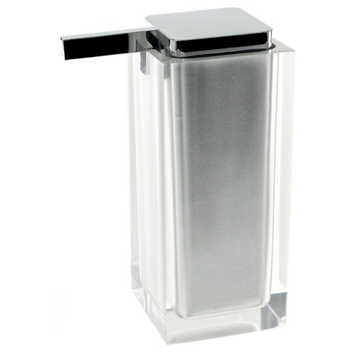 Soap Dispenser, Square, Silver, Countertop Gedy RA80-73