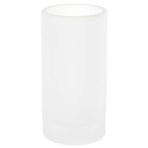 Free Standing White and Glass Tumbler Gedy TI98-02