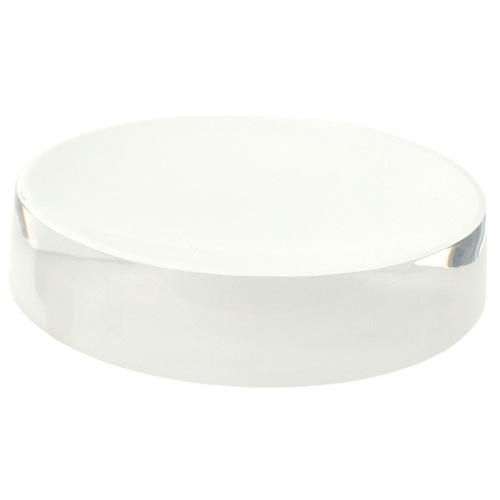 Free Standing Round White Soap Dish in Resin Gedy YU11-02